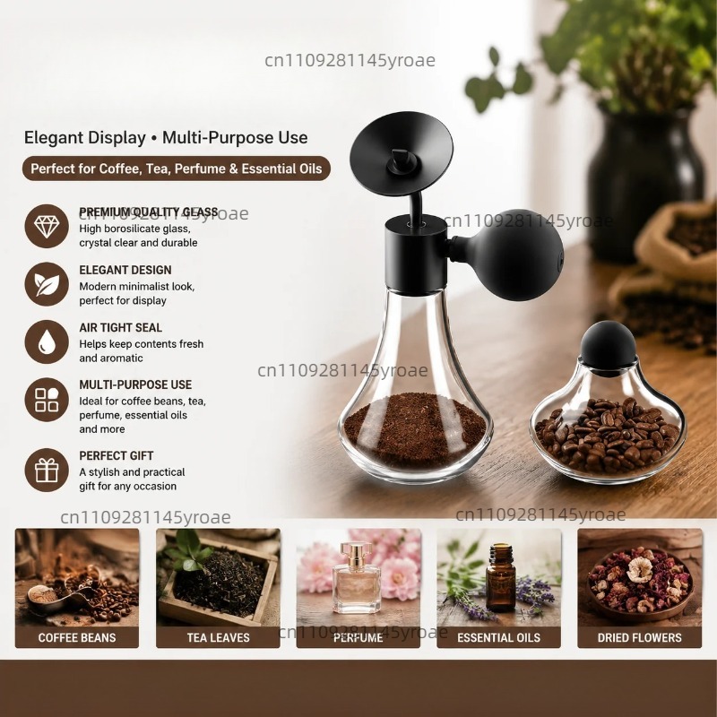 Coffee Tea & Espresso Appliances - Glass Aroma Sample Bottle Coffee Bean