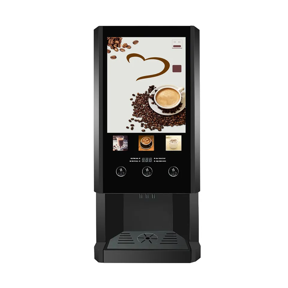 Automatic 3 Hot Flavors Coffee - đánh giá và giá Coffee Tea Vending Machine
