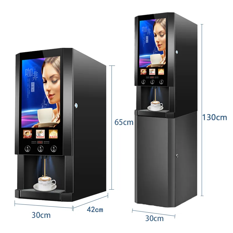 Automatic 3 Hot Flavors Coffee - đánh giá và giá Coffee Tea Vending Machine