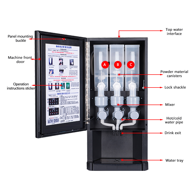 30SCW-8 Hot Ice Instant Coffee - đánh giá và giá Coffee Tea Vending Machine