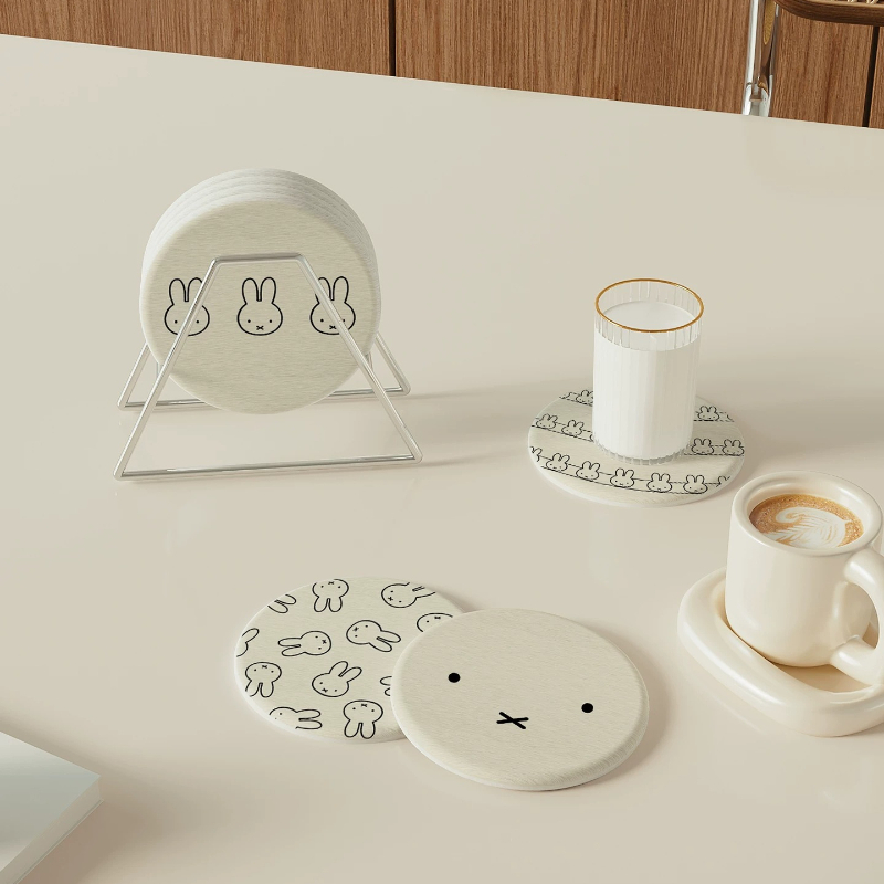 Miffy Kawaii Anime Coasters Cu - đánh giá và giá Good Coffee Tea