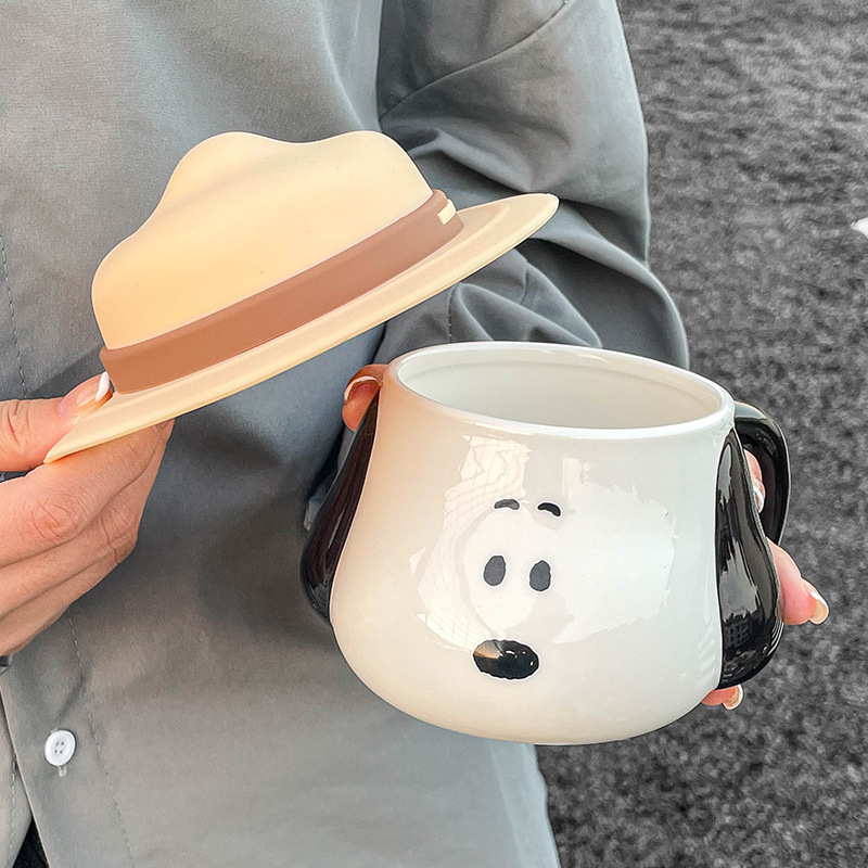 Snoopy Ceramic Mug Kawaii Cart - đánh giá và giá Good Coffee Tea